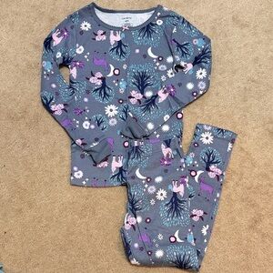NWOT Carter's Kids Pajama Set - Gray with Purple and Pink